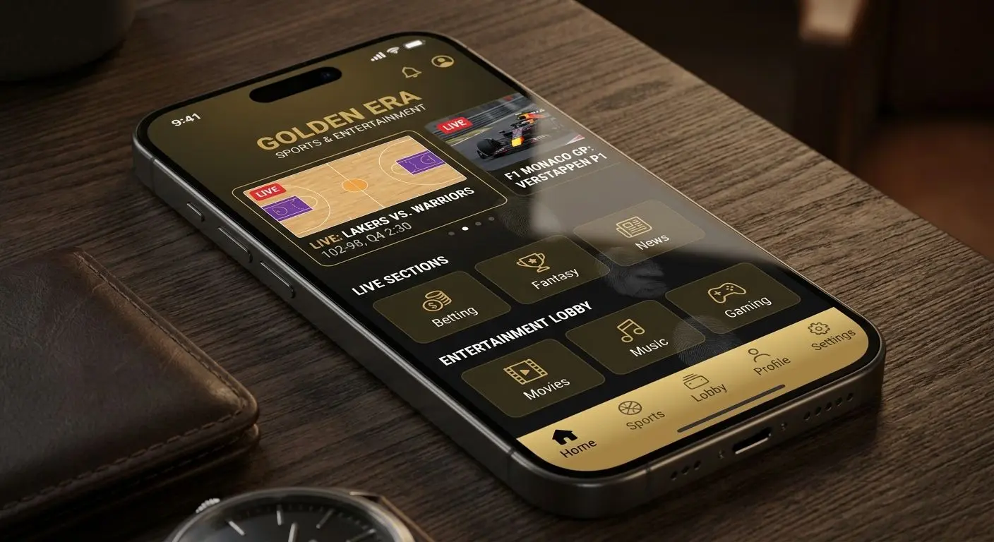 Αρχική οθόνη του bwin mobile app σε κινητό